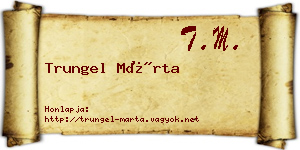 Trungel Márta névjegykártya